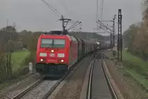 Am 16.11.2013 fuhr DB Schenker Rail Scandinavia A/S 185 403-3 mit einem gemischten G�terzug durch den Bahnhof von Reigel-Malterdingen gen Schweiz.