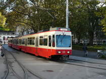 FB - Triebwagen Be 4/4  56 und Be 4/4 58 und Be 4/4 55 in Z�rich Stadelhofen am 17.10.2013