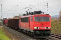 155 237-1 DB Schenker bei Staffelstein am 22.11.2013.