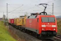 152 121-0 DB Schenker bei Staffelstein am 22.11.2013.