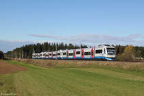 BOB VT 107 + 117 + 106 am 02.11.2013 bei Otterfing.