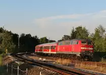 Am 27.Juli 2013 verlie� 218 488 mit einem RE den Kemptener Hbf in Richtung Buchloe.