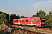 Am 27.Juli 2013 verlie� 612 079 als RE den Kemptener Hbf in Richtung Ulm Hbf.