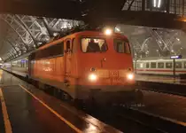 115 383-2 mit dem Showtrain als �berf�hrung 48100 von Leipzig Hbf nach Berlin-Gesundbrunnen kurz vor der Ausfahrt im Leipziger Hbf.22.11.2013