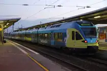 Rheine, 23.11.13, 16.50 Uhr. WFB-ET 018 (429 004) steht im Abendlicht abfahrbereit als RB 65 nach Münster.