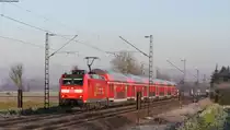 146 110-2  M�llheim  mit dem RE 26511 (Offenburg-Basel Bad Bf) bei Riegel 27.11.13