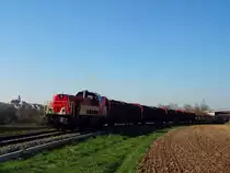 Am 2.11.13 kam die Bedarfsübergabe von Gammertingen nach Schömberg und zurück mit der neuen HzL Gravita (V181) vorbei. Da der Zug in Hechingen kopf machte, blieb mir genügend Zeit den Standpunkt zu wechseln und den Zug mit dem Stadtpanorama von Hechingen abzulichten. 