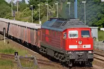 Mit entladenen Ea aus dem Anschluss  in Pasewalk-Ost fährt der Zug nach Pasewalk. - 15.06.2010