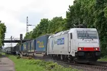 CBR/Crossrail 185 581  Celine Alia  am 9.5.13 mit einem KLV in Menden.