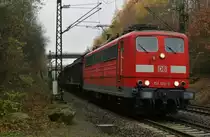151 126-0 mit einen Güterzug Richtung Bebra am 14.11.13.