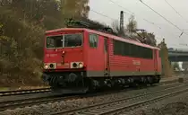 155 065-6 solo unterwegs Richtung Fulda am 14.11.13 bei Götzenhof.