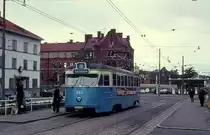 Göteborg GS SL 9 (Tw 562) Haltestelle am Betriebshof Majorna am 26. September 1971.
