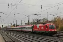 Am 24.November 2013 war 1216 015 mit einem EC am Heimeranplatz in M�nchen auf dem Weg nach Verona.