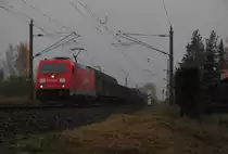 Am 24.11.2012 verschlug es mich an die Dresdener Bahn. Zuerst kam in Rangsdorf mal ein Güterzug durch gezogen von 185 209-4.