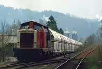 212 306 und 301 im Februar 2000 in Lendringsen (RWK-Gleis)