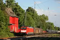 189 072  GZ1000   am 24.5.13 mit einem gemischten G�terzug in Ratingen-Lintorf.