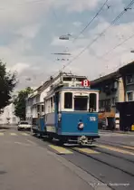 VBZ - Be 2/2  176 unterwegs auf der Linie 8 im September 1994 .. Archiv Teutschmann
