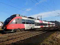 4024 062-4 verlässt als REX3012 den Bhf. Timelkam; 131230