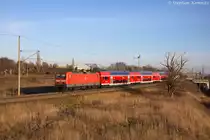 114 027-6 mit der RB29 (RB 17568) von Stendal nach Salzwedel in Stendal(Wahrburg). 30.12.2013