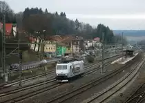 185 548 von ITL  Lokf�hrer gesucht  durchf�hrt am 02.Januar 2014 als Tfzf Dresden - Passau den Bahnhof Kronach Richtung Lichtenfels.
