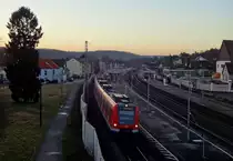 Am 28.1.14 war 423 340 als S1 unterwegs. 
Hier verlässt der Zug soeben den Bahnhof Esslingen Zell. 