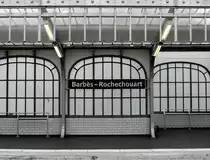 Pariser Stil der Jahrhundertwende: Metrostation  Barbès-Rochechouart , Linie 2. 17.1.2014