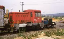 Für diverse Rangier- und Bauzugarbeiten wurde im Tagebau Svatava bei Sokolov
auch diese schmalspurige Diesellok vorgehalten. Ich traf am 19.6.1988 auf T 29001.