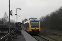 Ein Lint der Lokalbanen, hier am  Bahnhof Kvistgård. 1/1/2014.