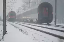 ÖBB InterCity bei Neumarkt am Wallersee - rechts Richtung Salzburg, links Richtung Wien (30.01.2014)
