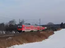 143 116 ist am 31.01.14 an der Schöpsdrehe in Plauen/V. zusehen. Die Fahrt geht von Dresden nach Hof.