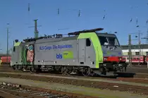 BLS Lokomotive 486 507-7 beim Badischen Bahnhof in Basel. Die Aufnahme stammt vom 28.01.2014.