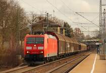 185 046-0 DB Schenker in Hochstadt/ Marktzeuln am 06.02.2014.