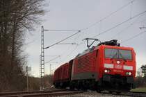 189 019-3 DB Schenker bei Redwitz am 07.02.2014.