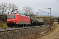 185 160-9 DB Schenker bei Redwitz am 07.02.2014.