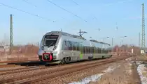 1442 631 bei der Ausfahrt, mit der S5 nach Leipzig/Halle Flughafen, aus Zwickau (Sachs) Hbf Hier bei der Überfahrt auf der Olzmannsbrücke. 01.02.2014