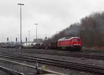 232 117 ist am 11.02.14 bei der Ausfahrt in Marktredwitz zusehen.
Die Fahrt geht nach Cheb.