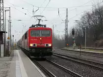 Nachdem ich immer wieder von Priort als interessanten Fotopunkt gelesen habe, habe  ich am 11. Februar 2014 eine Fahrt zum Bahnhof Priort unternommen. Als ich dann angekommen war,  kam der Regen und ein Güterzug  gezogen von 155 118-3. 
Da blieb nur die baldige Heimfahrt.  
