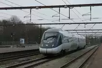 Ein DSB IC2 hier auf ein fahrt duch Bahnhof Fredericia. 11/2/2014. 