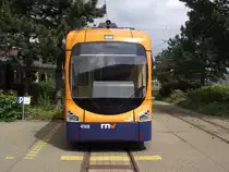 RNV Bombardier Variobahn 4148 am 15.05.11 in Mannheim Käfertal im Rahmen einer Sonderfahrt 