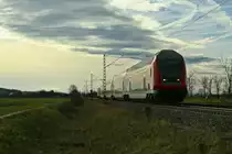 Der auf Grund seines fehlenden DB-Logos auffallende 50 80 86-35 068-5 war am 06.01.14 mit 146 111-0 als Schublok als RE von Basel �ber Freiburg (Breisgau) nach Offenburg unterwegs. Hier konnte ich die Garnitur bei H�gelheim aufnehmen.