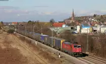 185 595-8 mit einem KV Zug bei Teningen 20.2.14