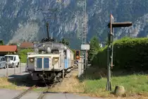 Lok Nr. 5 (Baujahr 1927) der Wachtlbahn (ehemalige Steinbruchrollbahn Kiefersfelden) mit Museumszug 11 Kiefersfelden (Deutschland)-Wachtl (Österreich) auf Bahnhof Kiefersfelden Siedlerweg  (Deutschland) am 21-7-2013.