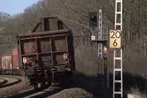 Vorfr�hling am KM 20.6 in Oberau, Strecke Dresden-Berlin, die Oberauer Kurve.
22.02.2014 12:19 Uhr.