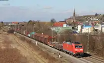 185 089-0 mit einem Mischer bei Teningen 20.2.14