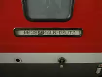 RB38 S Köln Messe Deutz ist laut dieser Anzeige das Ziel das S hat dort eigendlich nichts verloren es war nur auf dieser Anzeige.
Falls wo ein S auf einer Zugziel Anzeige fehlt vielleicht ist es hier.
26.2.2014
Düsseldorf HBF