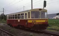 810179 als Zug 27906 am 7.7.1992 um 8.18 Uhr im Bahnhof Nepomuk nach Blatna.