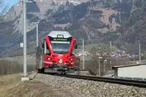 Regio nach Rhäzüns bei der Einfahrt in Landquart.28.02.14