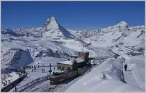 Ankunft am Gornergrat (Schwellenhöhe 3089 müM)
(27.02.2014) 