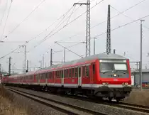 IRE18539(Ersatzzug)von Rostock Hbf nach Berlin Hbf(tief)bei der Ausfahrt im Rostocker Hbf.28.02.2014 