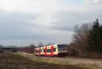 Am 4.3.14 war VT216 zusammen mit VT218 auf der ZAB2 bzw. KBS768 unterwegs.
Aufgenommen bei Hechingen Stetten.